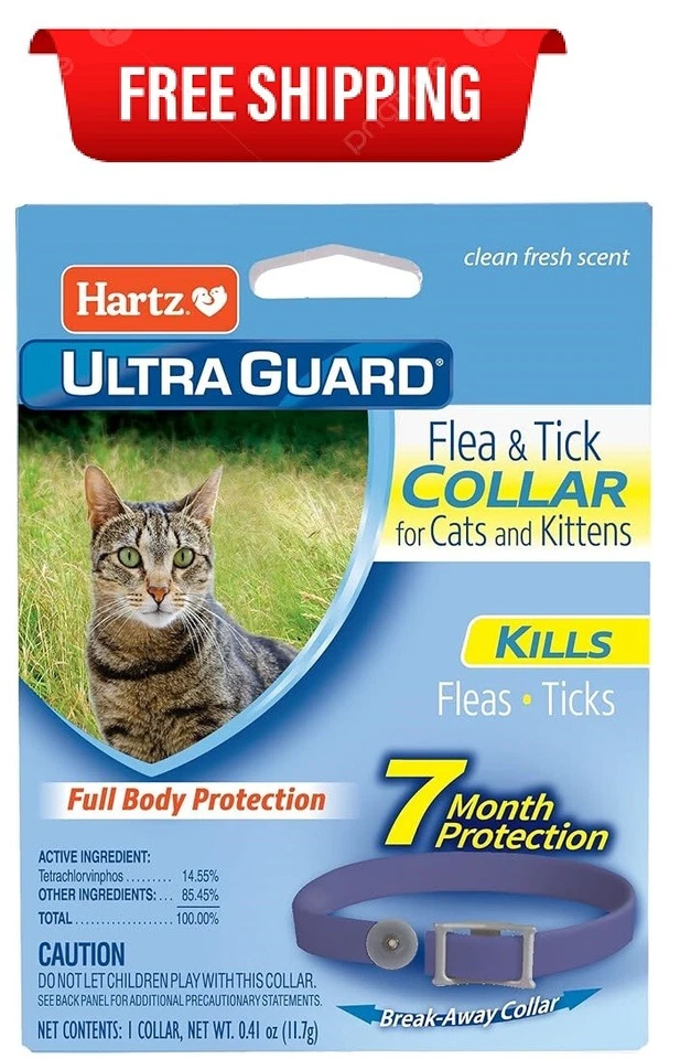 Hartz UltraGuard Purple Flea & Tick Collar for Cats and Kittens - 7 Month Protec