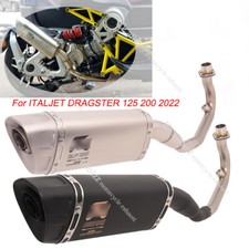 Slip For ITALJET DRAGSTER 125 200 2023 Motorcycle Exhaust System Full Link Pipe