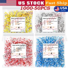 1000X Solder Seal Wire Connectors Butt Terminal Insulated Electrical Wire Splice