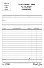 100 Multi-Purpose Receipts / Numbered / 2 Part Carbonless / 5.5 x 8.5 TMG014