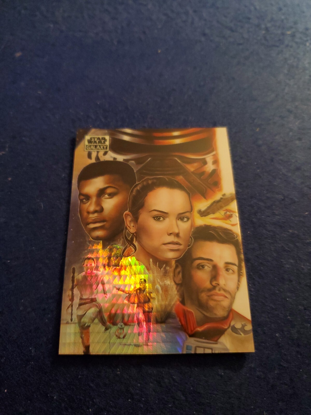 2021 TOPPS CHROME STAR WARS GALAXY #20 39/75 REFRACTOR PRISM TRIPLE THREAT