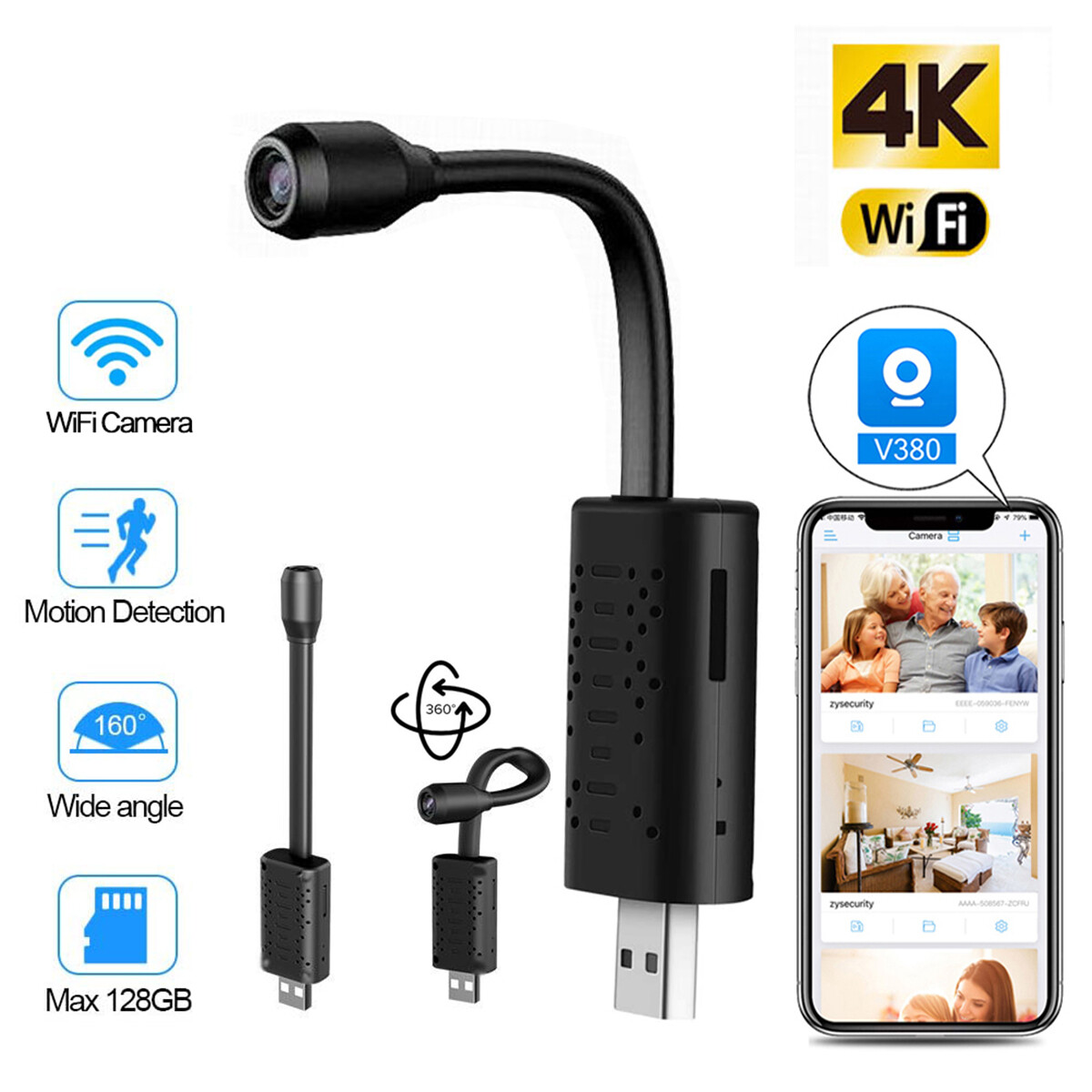 1080P HD Mini Camera Motion Detection Recorder Night Vision Home ...