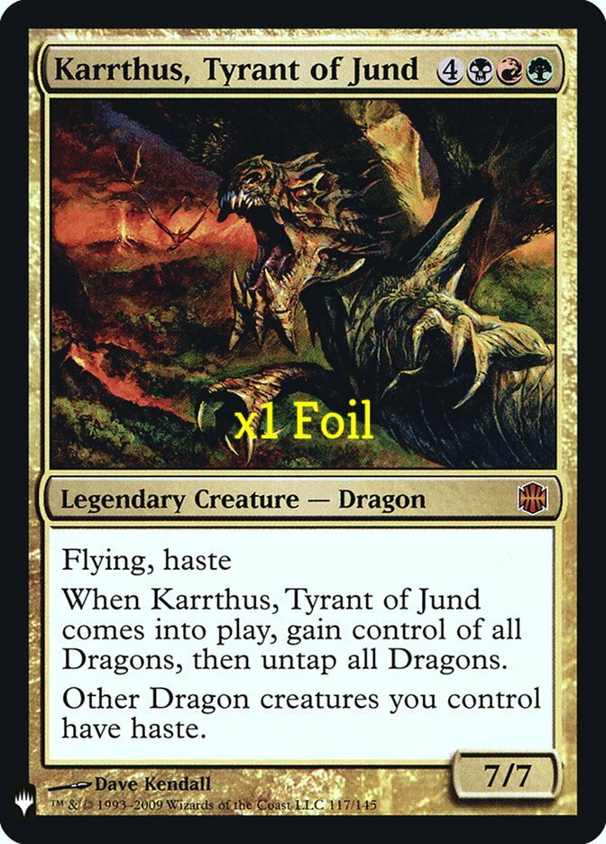 MTG Foil Mystery Booster MB1 Karrthus, Tyrant of Jund MINT