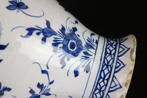 Antique Blue & White Dutch Delft Chinoiserie Vase 18thC - Picture 24 of 24