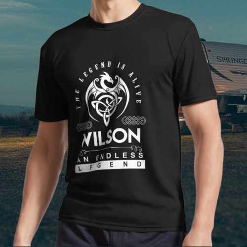 Wilson Name Wilson The Legend Is Alive Logo T-Shirt Funny Size S to 5XL