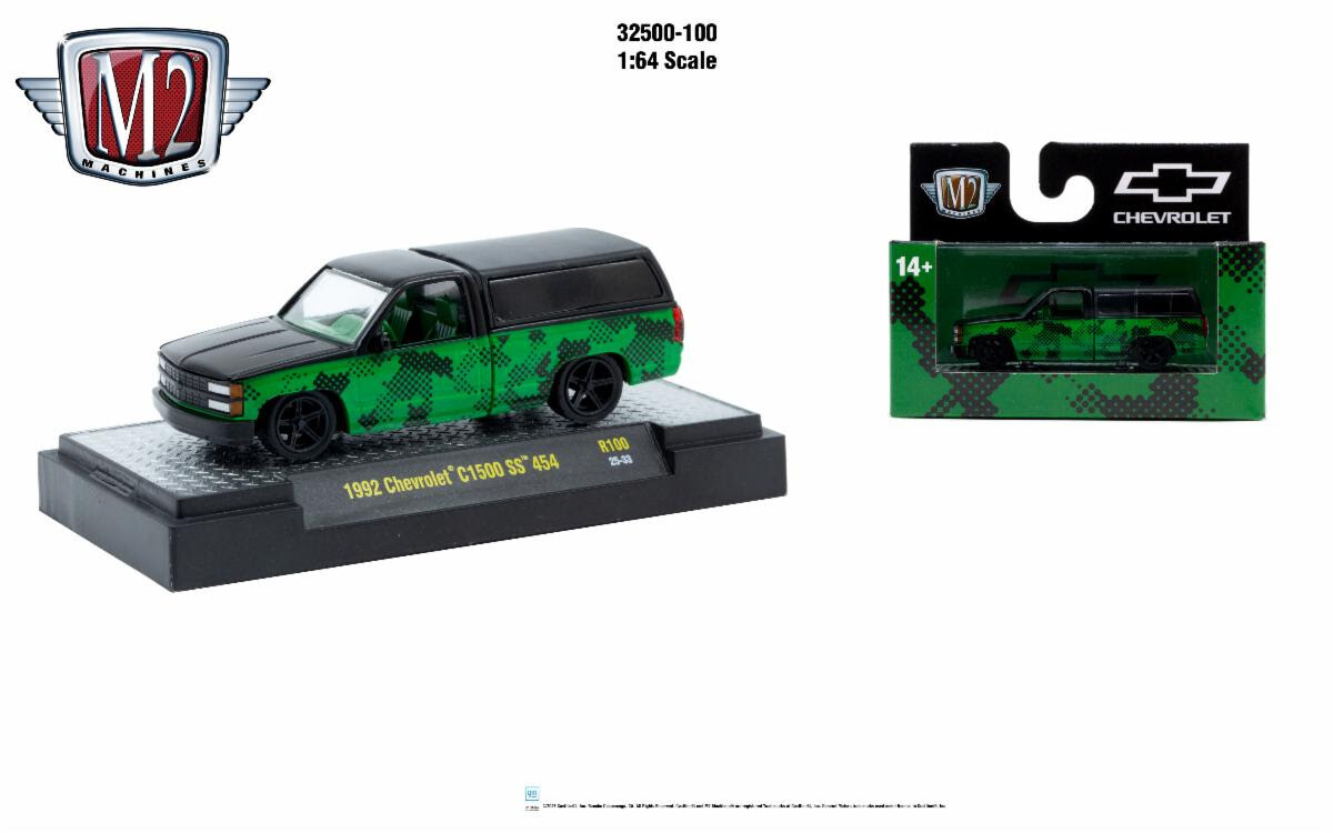 M2マシーン 1992 Chevrolet C1500 SS 454 M2 1:64 1992 Chevrolet C1500 SS 454 WMTS17 Alloy Car