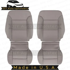 2014-2019 Fits Chevy Silverado Driver/Passenger Top/Bottom Cloth Seat Covers Tan