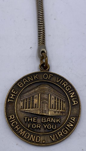 Llavero Publicidad "The Bank of Virginia, Richmond" Notificación Llave Perdida De Colección - Imagen 4 de 6