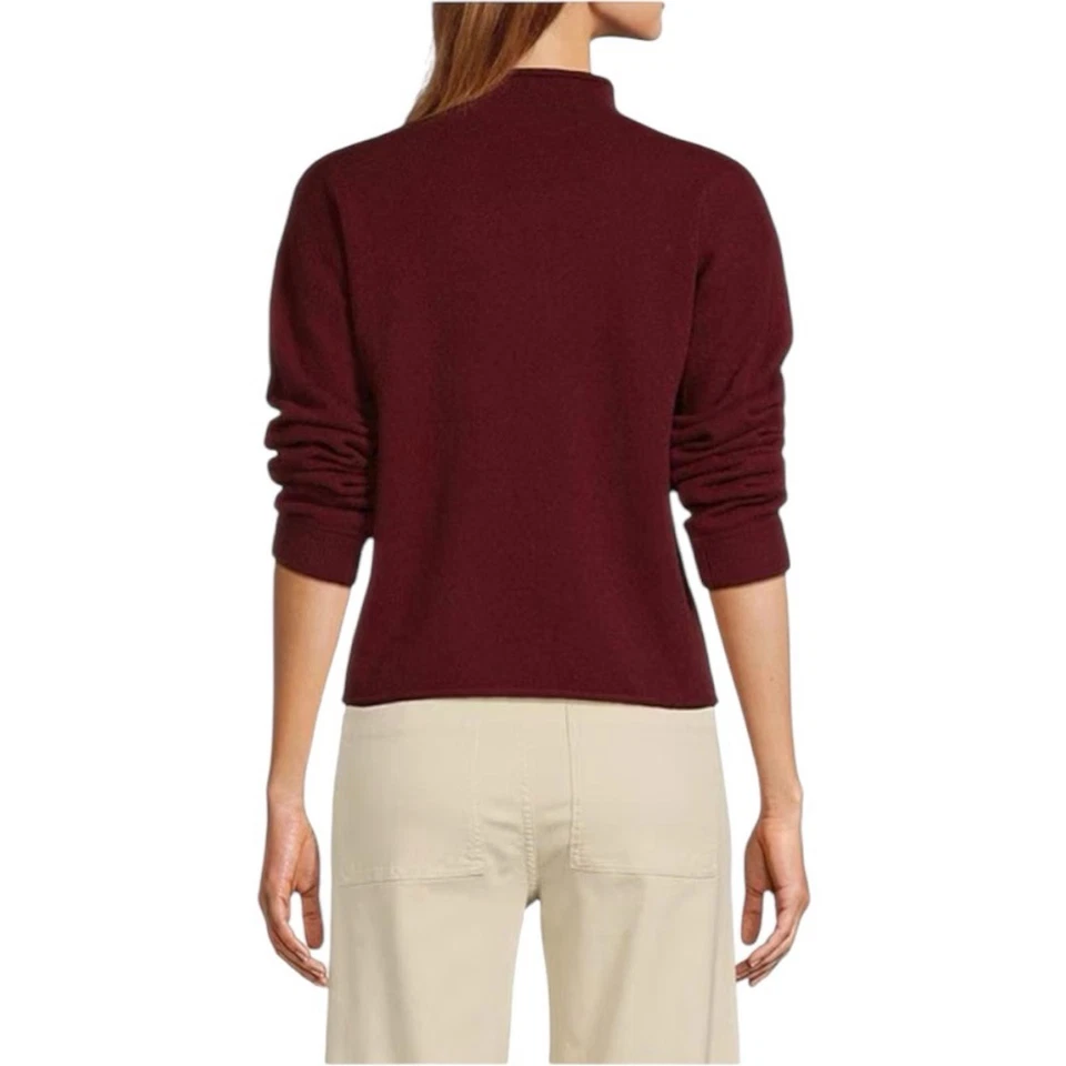 Nuevo con etiquetas Suéter Antonio Melani Jessica Cuello Simulado Cachemira en Zinfandel Talla Mediana Foto 3 de 4