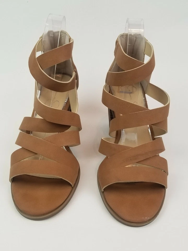 Jessica Simpson Women's JP-KALANIA Brown Strappy Block Heel Sandals Size 9 - Image 2 of 4