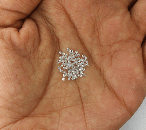 Lote de 25 piezas de diamantes redondos sueltos naturales G H blancos I1 I3 claridad - Imagen 3 de 10