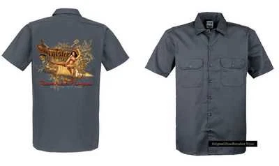 Chemise à Boutons Sonar Gris V8 Oldschool Hot Rod US Car Style ‘50 - Photo 1/2