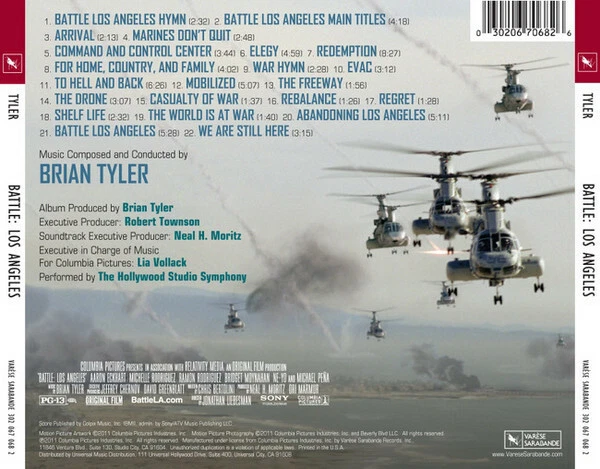 Battle: Los Angeles (2011) Score CD / signed by Veteran Composer Brian Tyler - Bild 2 von 2