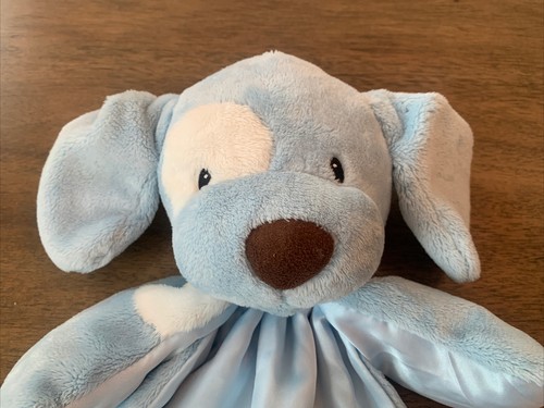 Gund Baby Huggybuddy Blue Puppy Dog Spunky Blue Huggy Buddy Security Blanket - Picture 4 of 6