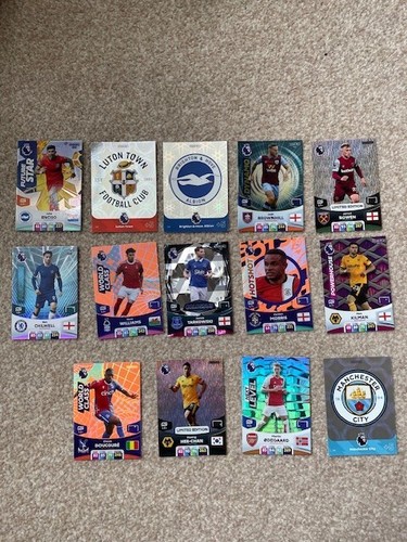 14 x Panini Adrenalyn 23/24 Premier League Shiny Cards