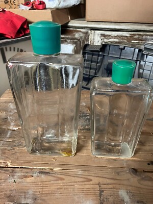 2 COTY Eau de Toilette Glasflaschen (leer) ca. 1940