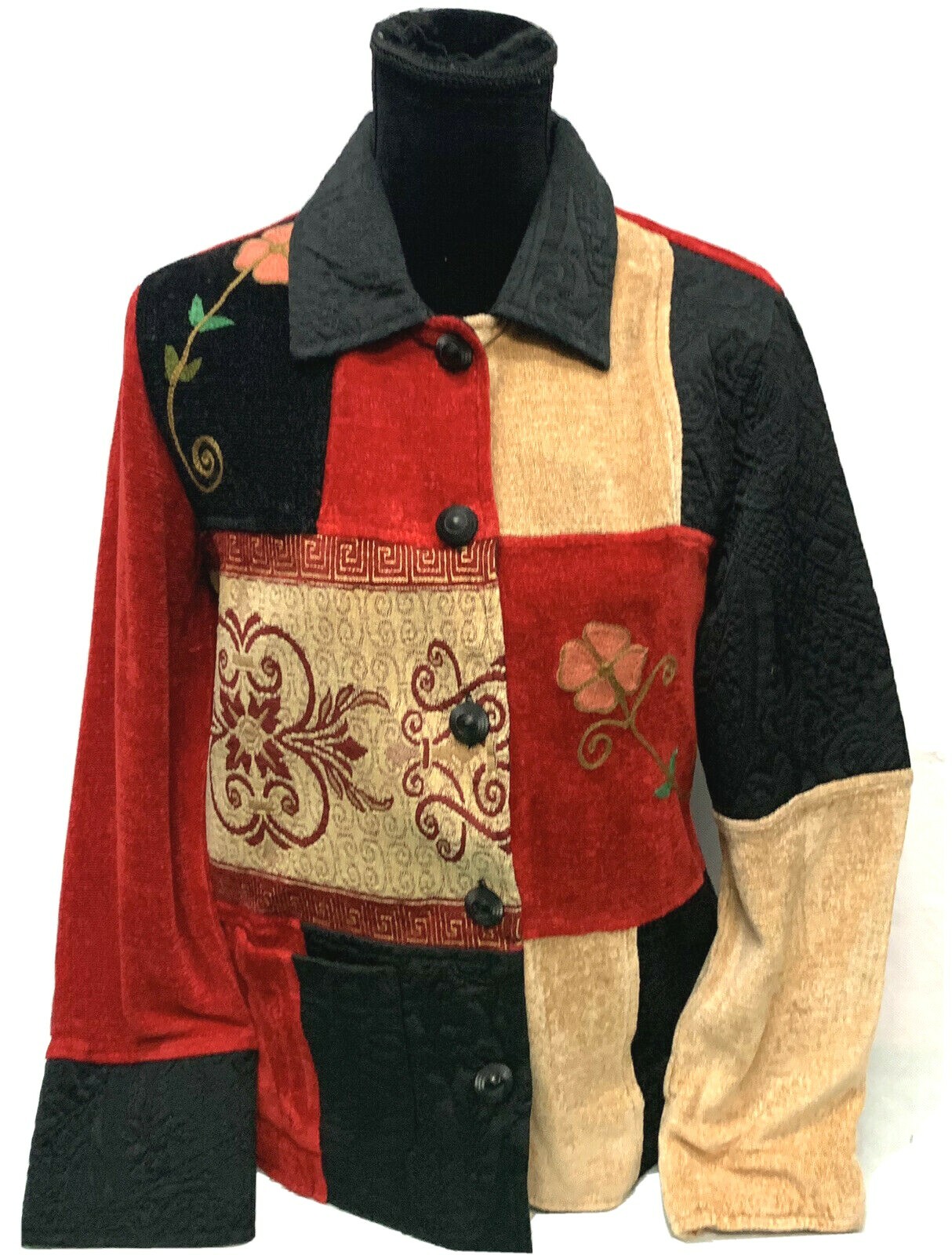 Studio Works Women Jacket Patchwork Wearable Art … - image 3
