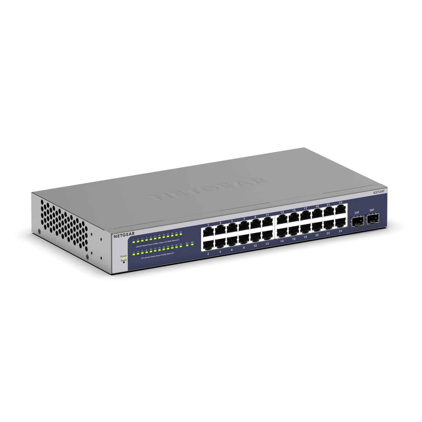 NETGEAR 24-Port Gigabit Ethernet Smart Switch (GS724T) - Thumbnail 3