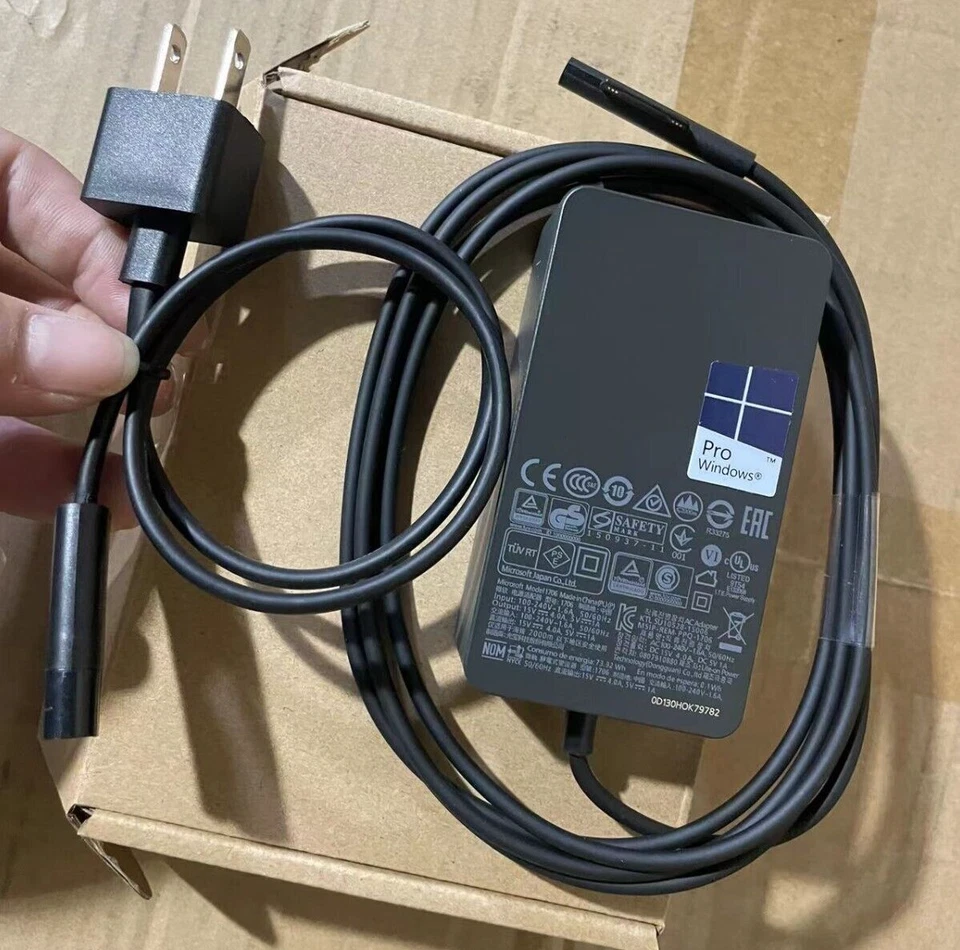 Cargador adaptador 1706 genuino OEM 65W Microsoft Surface Pro Book 1 2 3 4 5 6 7 X Foto 4 de 4