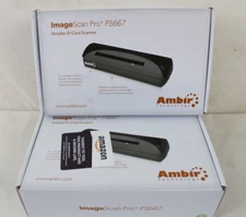 2 Open Box Ambir ImageScan Pro PS667 Simplex ID Card Scan Pro Scanner ID ZZ