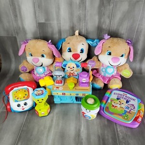 Fisher Price Bundle Smart Puppy -Phone -dumbbell -Story Book Rhymes-Tool Station