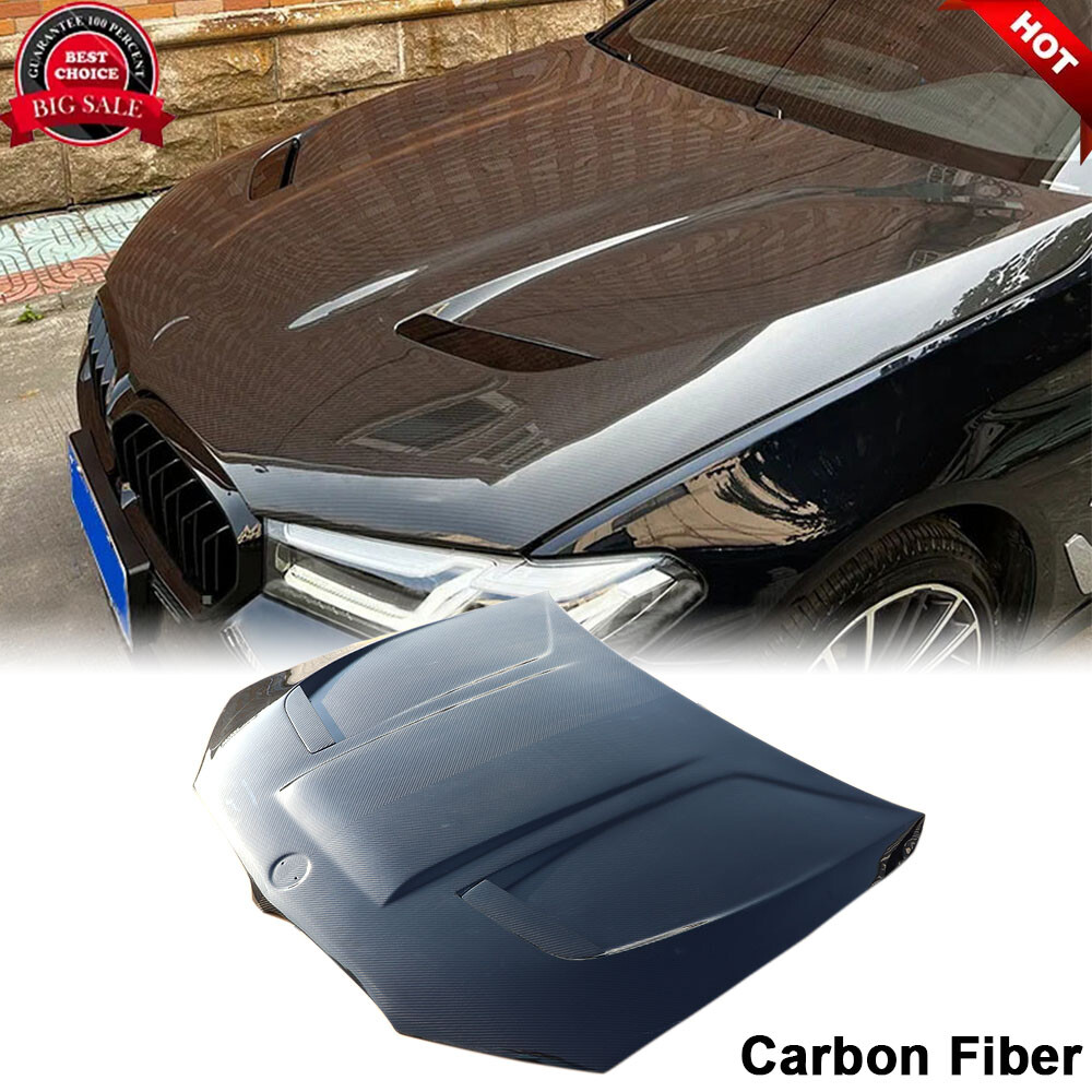 Fit For BMW M5 F90 LCI 2018-2022 DRY CARBON FIBER Front Engine Hood Bonnet Cover