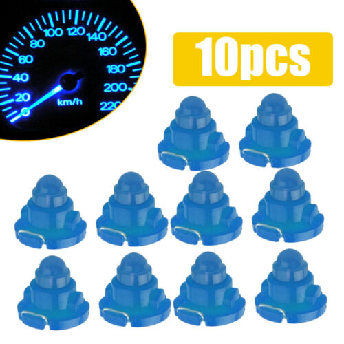 10x Blue T4.7 Car Dashboard Bulbs Dash Climate Control Instrument Base LED Light - Picture 5 of 12