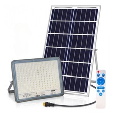 Faro a led 300W, pannello solare con sensore crepuscolare e telecomando, IP 67
