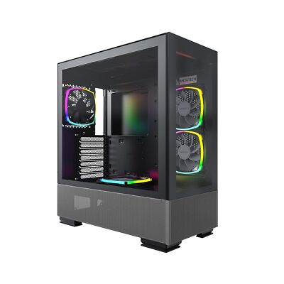 Montech Sky Two, Dual Tempered Glass, 4X PWM ARGB Fans Pre-Installed, ATX Gam...