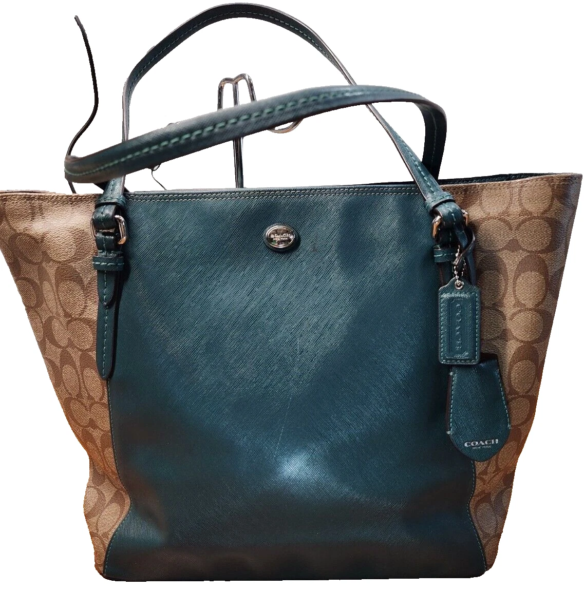 Borsa Coach Peyton rivestita in tela saffiano RACING VERDE $378