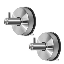 - Wall Hooks | 2 pcs Suction Cup Hooks Removable Stainless Steel 304 for Most...