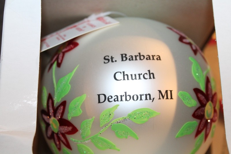 St. Barbara Church Dearborn MI glass ornament made in Poland Klassics by Kurtis