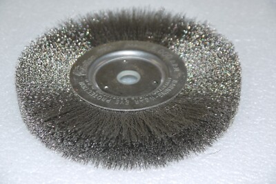 Weiler 01675 Narrow Face 6'' Crimped Wire Wheel Stainless Steel Arbor Hole New