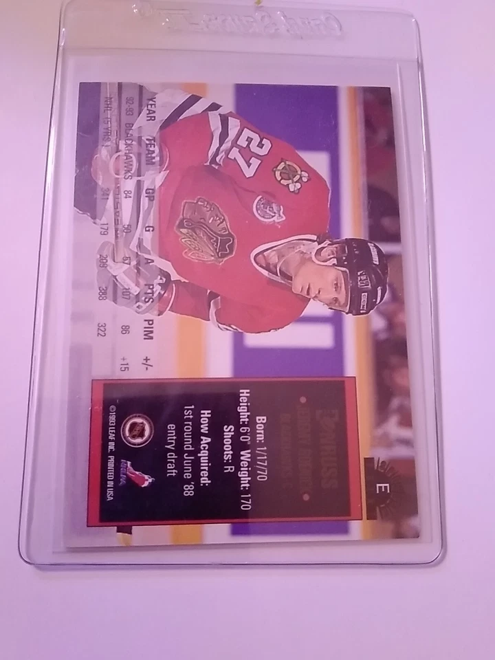 Impresión especial Donruss 1993-94 (BLACKHAWKS) #E Jeremy Roenick/20000 Foto 2 de 2