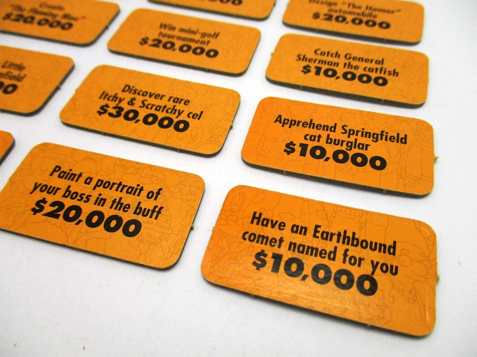 The Game of Life Simpsons Replacement Parts / Pieces Complete Set of 25 Tiles - Image 3 of 4