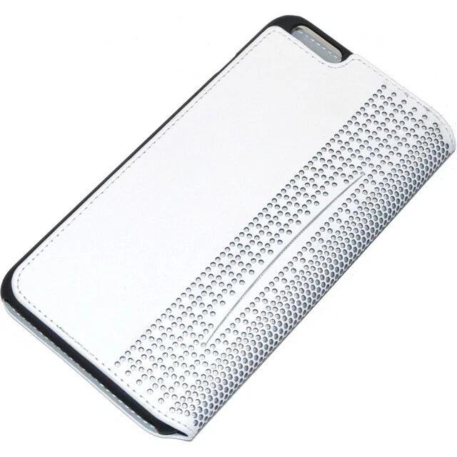 BMW CUSTODIA ORIGINALE FLIP BOOK COVER CASE PERFORATED APPLE IPHONE 6 PLUS WHITE - Immagine 3 di 4