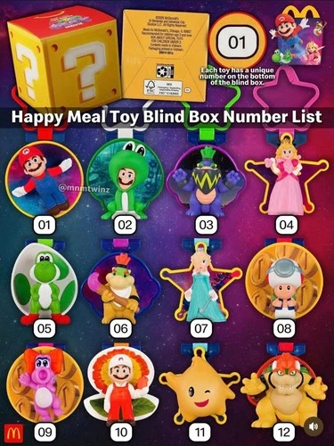 YOU PICK - 2026 McDonald's MARIO GALAXY Happy Meal Toy Keychain - Select 1 - 12
