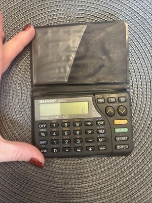 Vintage Sharp EL-6073 Memo Master 100 Electronic Organizer 1990s LCD Calculator