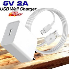 For iPhone 14 13 12 11 XR 8 5V 2A USB Wall Charger Block Fast Charging Cable Lot