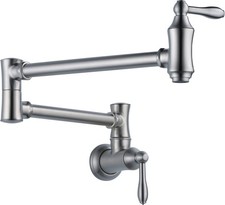 Delta 1177LF Traditional Wall Mounted Pot Filler - Arctic Stainless