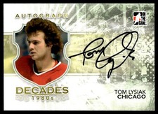 2010-11 In The Game Decades 1980s Autographs Tom Lysiak Auto Chicago Blackhawks