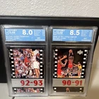 Upper Deck Michael Jordan 2-Card Lot 1998-99 Living Legends #65 #47 Slab 8.0 8.5