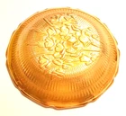 Jeanette Glass Iris and Herringbone Marigold Carnival Iridescent 11.5" Bowl