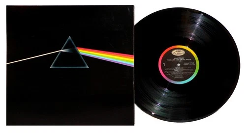 PINK FLOYD - Dark Side Of The Moon LP RARE 1983 Vinyl W/ Posters & Stickers VG+!
