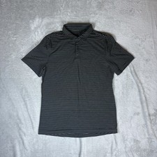 Lululemon Evolution Striped Golf Polo Shirt Mens Small Stretch Performance Fit
