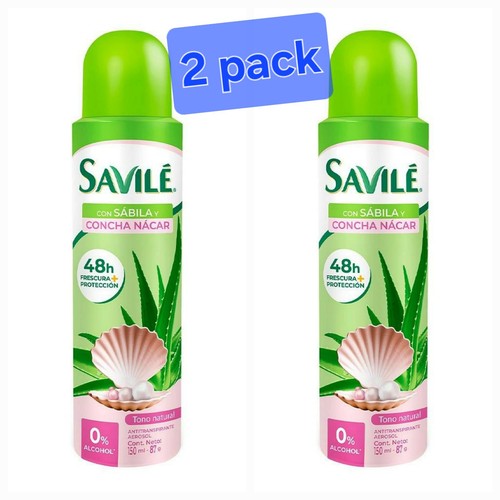 2 Pack Desodorante Aclarante Whitening Deodorant Savilé Sábila+Concha Nácar - Picture 1 of 1