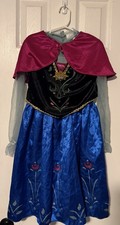 Disney Anna From Frozen Costume Youth Size Medium 7-8 With Cape 3 Piece