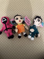 Squid Game Netflix Official Licensed Set Of 3 Plush Toys New With Tags