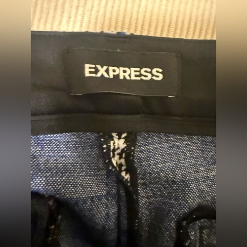 Pantalone Express skinny vita media blu bianco pied de poule a quadri taglia 10R elasticizzato - Foto 8 di 9