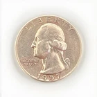 Washington Quarter 1957 25C Silver Circulated Business Strike Uncertified